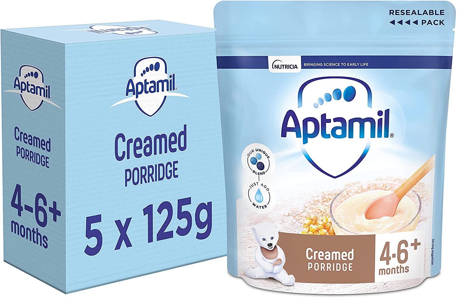 (IP) 96324 Aptamil Creamy Porridge Cereal 125g, 4-6m+, Case of 5