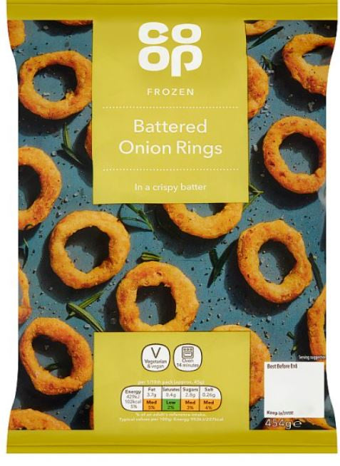 Co-op Frozen Battered Onion Rings 454g