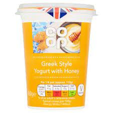 Co-op Greek Style Yoghurt with Honey 450g
