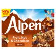 Alpen Cereal Bar Fruit and Nut Milk Choc 5pk