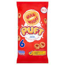 Hula Hoops Crisps Puft Salted 15g 6pk