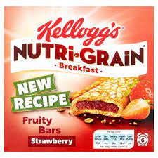Kelloggs Nutri-Grain Fruity Breakfast Bars Strawberry 6 x 37g