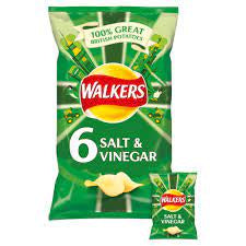 Walkers Crisps Salt Vinegar 6 x 25g