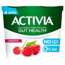 Danone Activia 0% Raspberry 115g 4pk