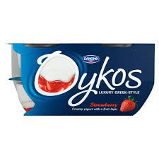 Oykos Strawberry Greek Style Yogurt 4 x 110g