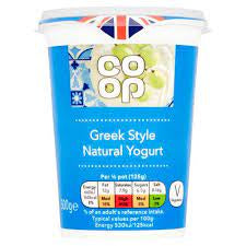 Co-op Greek Style Natural Yoghurt 500g