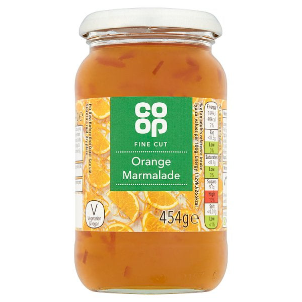 Co-op Orange Marmalade Fine Cut 454g