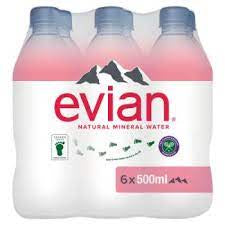 Evian Mineral Water Still 500ml 6pk