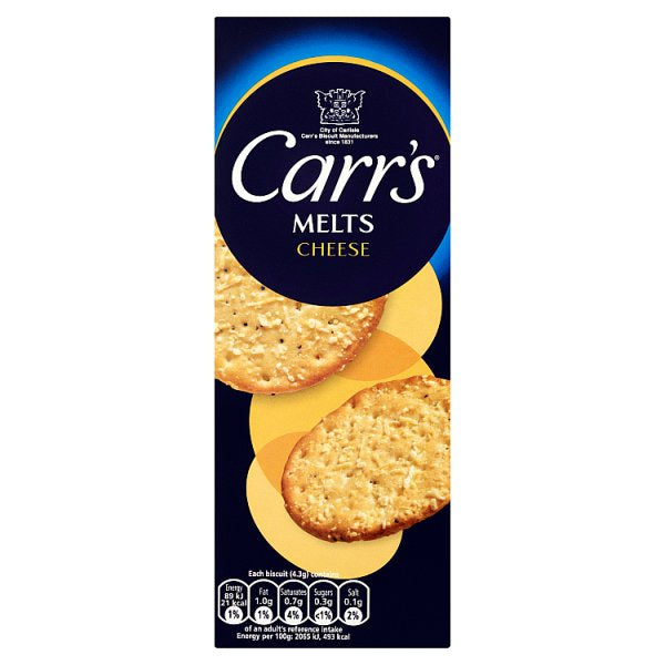 Carrs Melts Cheese Crackers 150g
