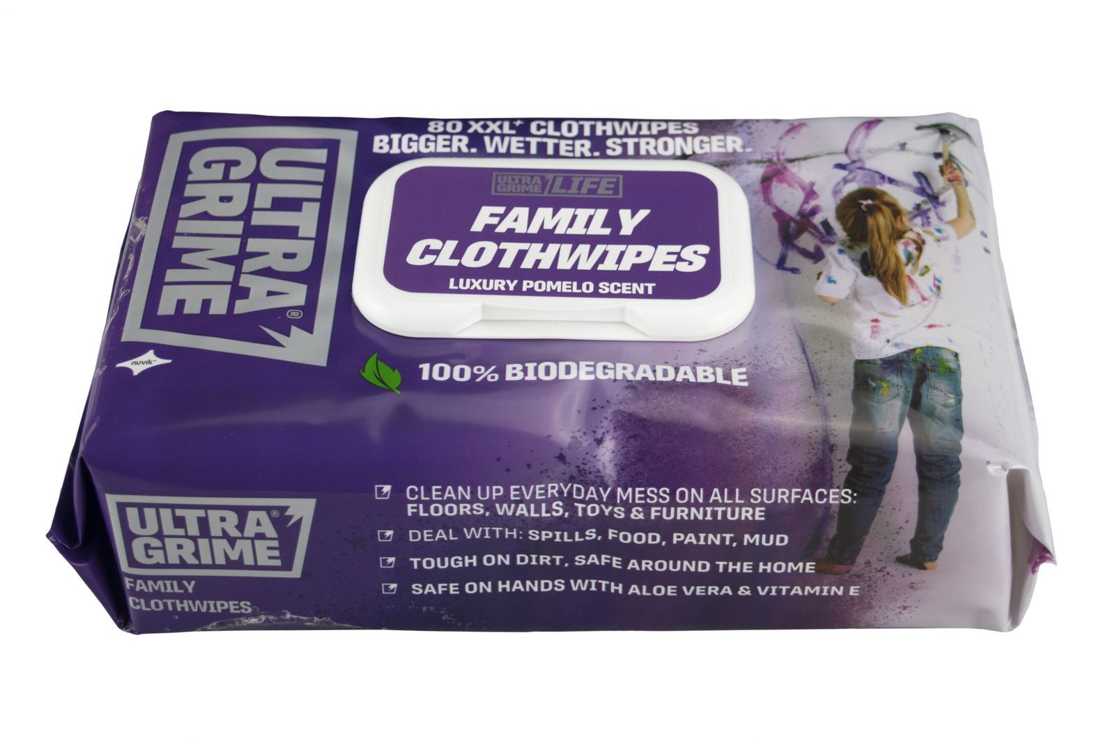 Ultragrime Life Family Wipes 80pk