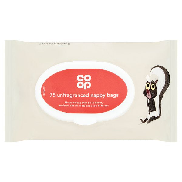 Co-op Nappy Bags Fragrance Free 75pk