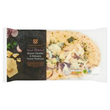 Co-op Irresistible Mature Cheddar Caramelised Red Onion Flatbread 220g
