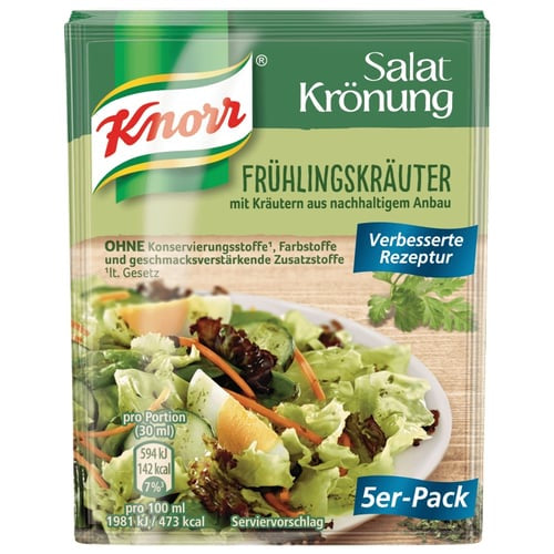 Knorr SalatKronung Fruhlings Krauter Dressing Mix Sachets 5pk
