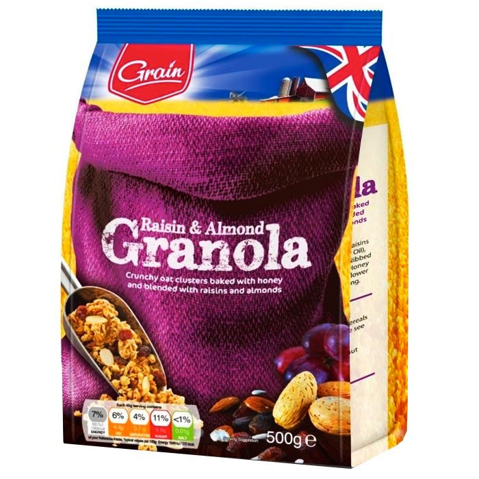 Grain Granola Raisin & Almond 500g