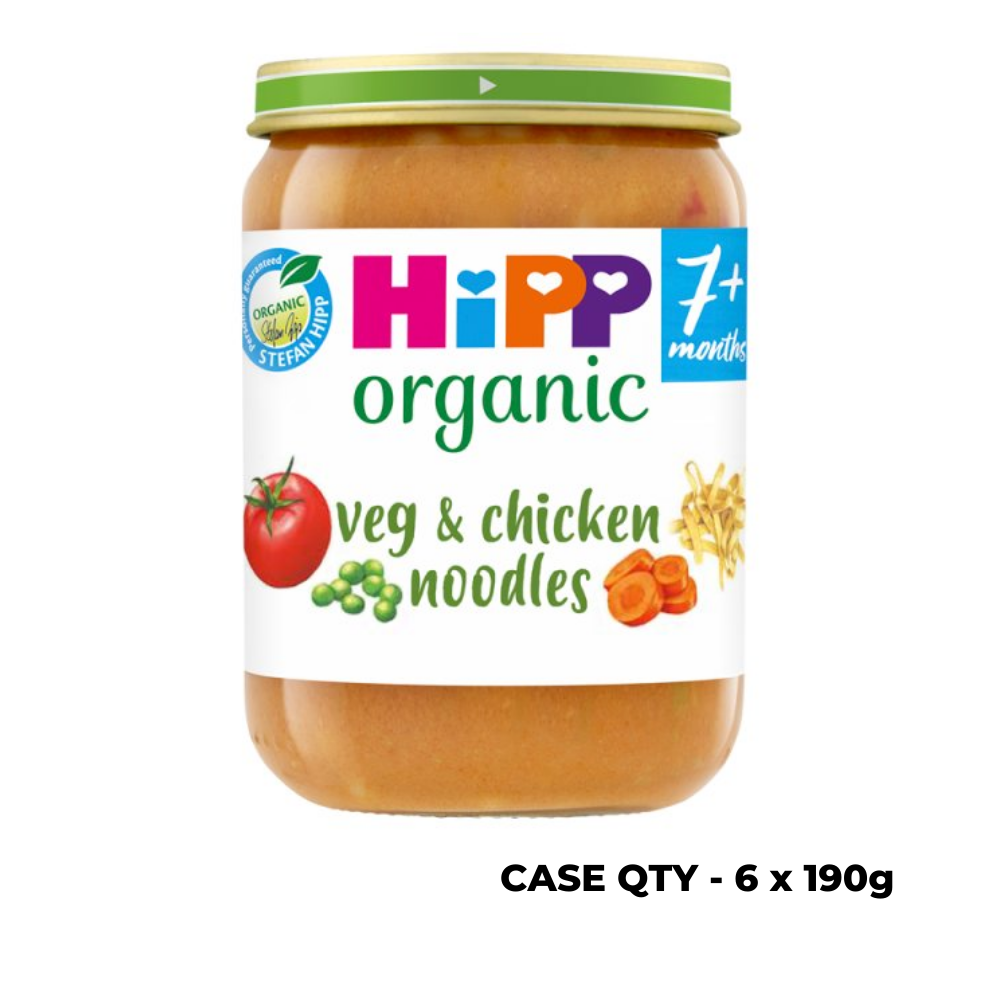 (IP) 942413 Hipp Organic Chicken & Vegetable Noodles, 7+months, Case 6 x 190g
