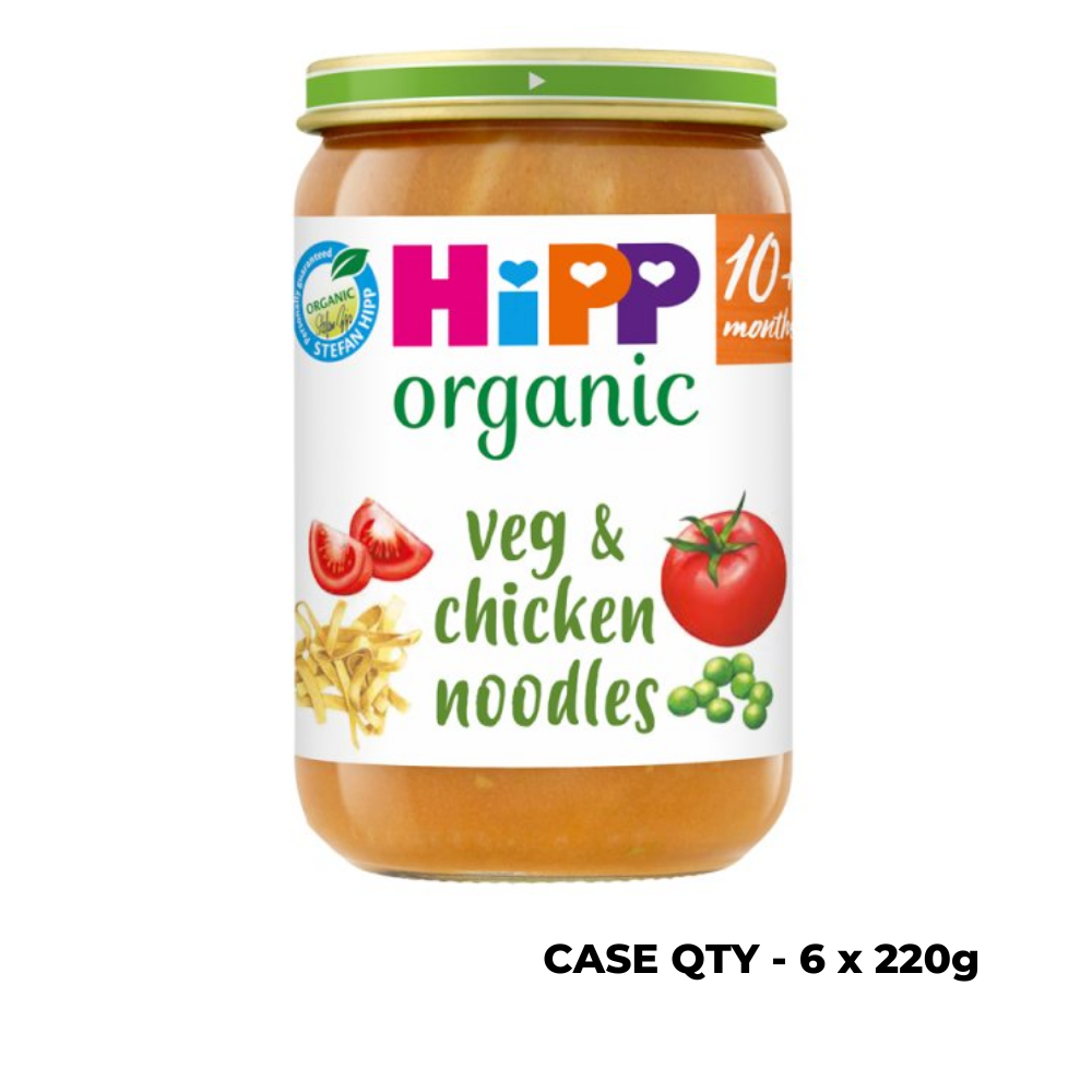 (IP) 96352 Hipp Organic Chicken 7 Vegetable Noodles, 10+months, Case 6 x 220g