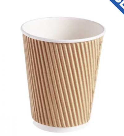 Kraft Triple Wall Hot Cups 12oz 25pk