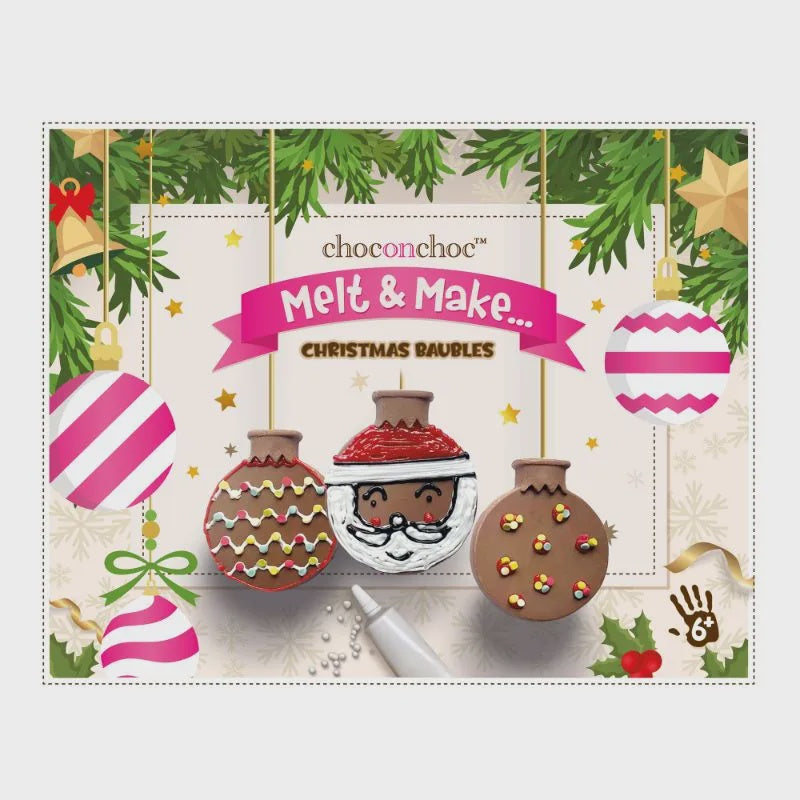 Choc On Choc Melt & Make Christmas Baubles 300g
