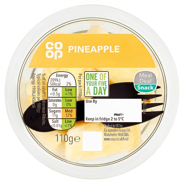 209162 Co-op Pineapple 110g