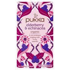 Pukka Teabags Elderberry & Echinacea Organic Herbal 20pk