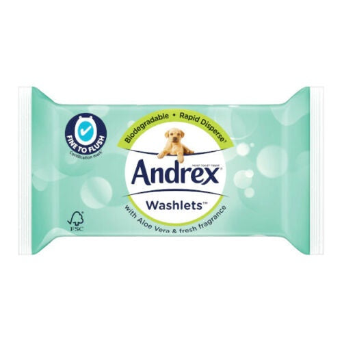Andrex Wipes Aloe Vera and Fresh Washlets 36pk