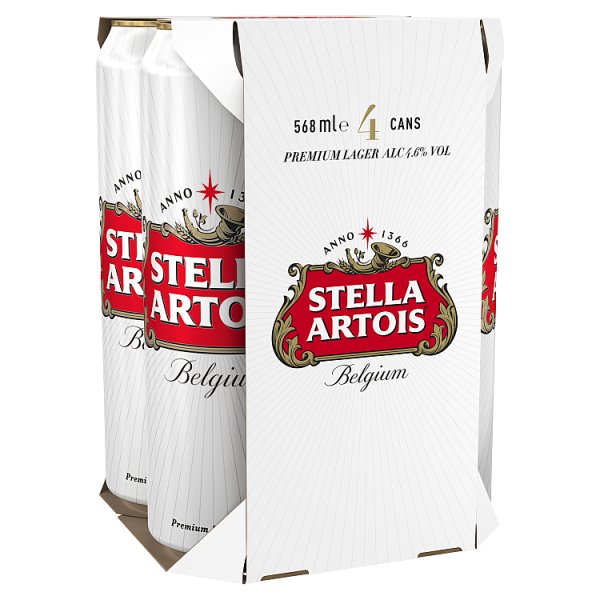 Stella Artois 4 x 568ml 4.6%