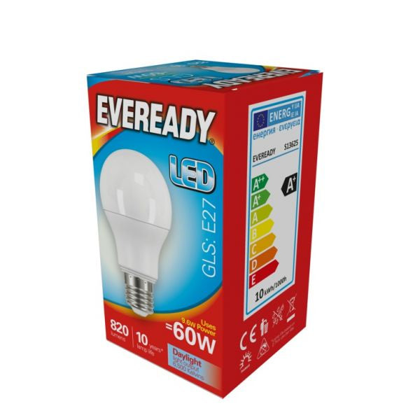 Eveready Bulb LED GLS 9.6w 820lm Daylight 6500K E27