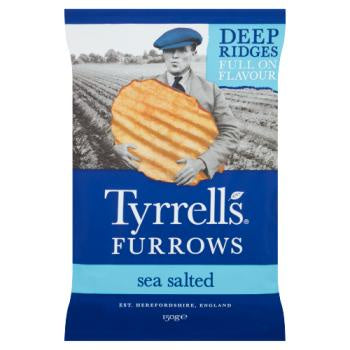 Tyrrells Furrows Crisps Sea Salt 150g