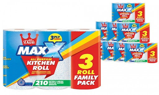 Little Duck Maxx Jumbo Kitchen Roll 3ply 3pk