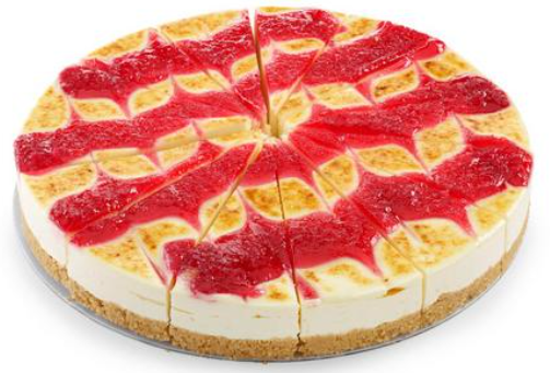 Bonne Bouche White Chocolate & Raspberry Brulee Cheesecake 14 portions