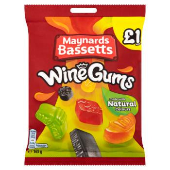 Maynards Bassetts Wine Gums 165g - P/M